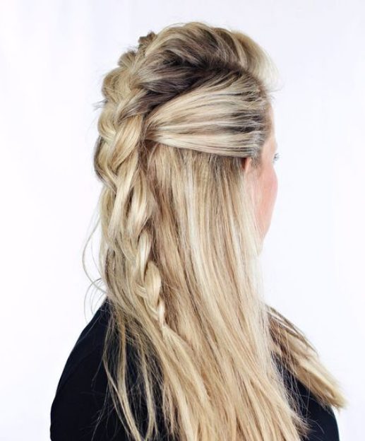 Half up French braid