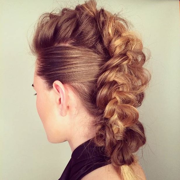 Dutch braid Faux hawk