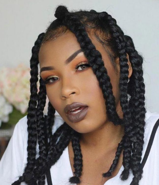 Short Dookie Box Braid Style