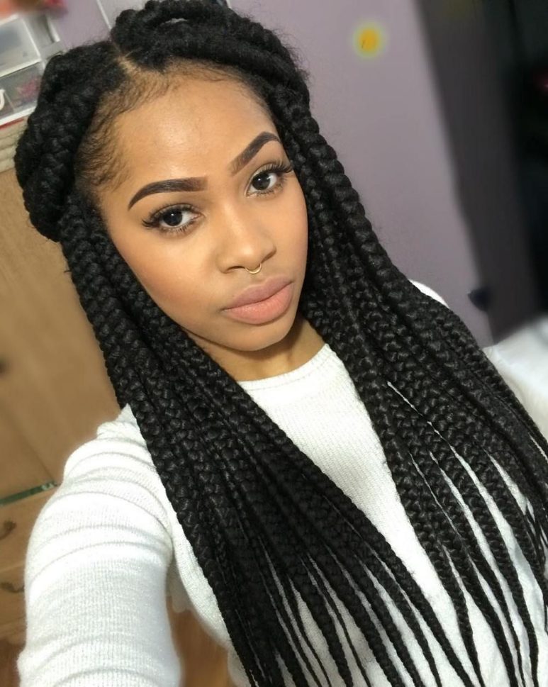 Half-Up, Half-Down Braids