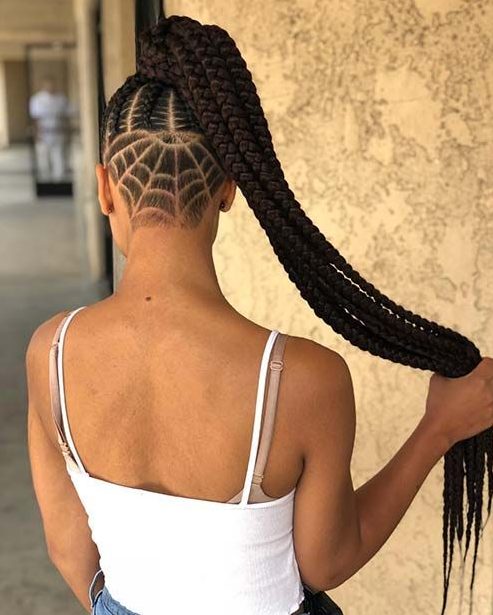 Braided Ponytail+Undercut