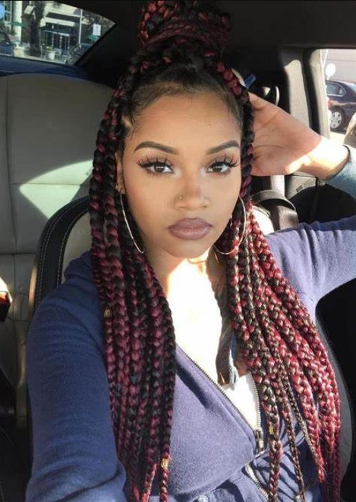 High ponytail, dookie braids