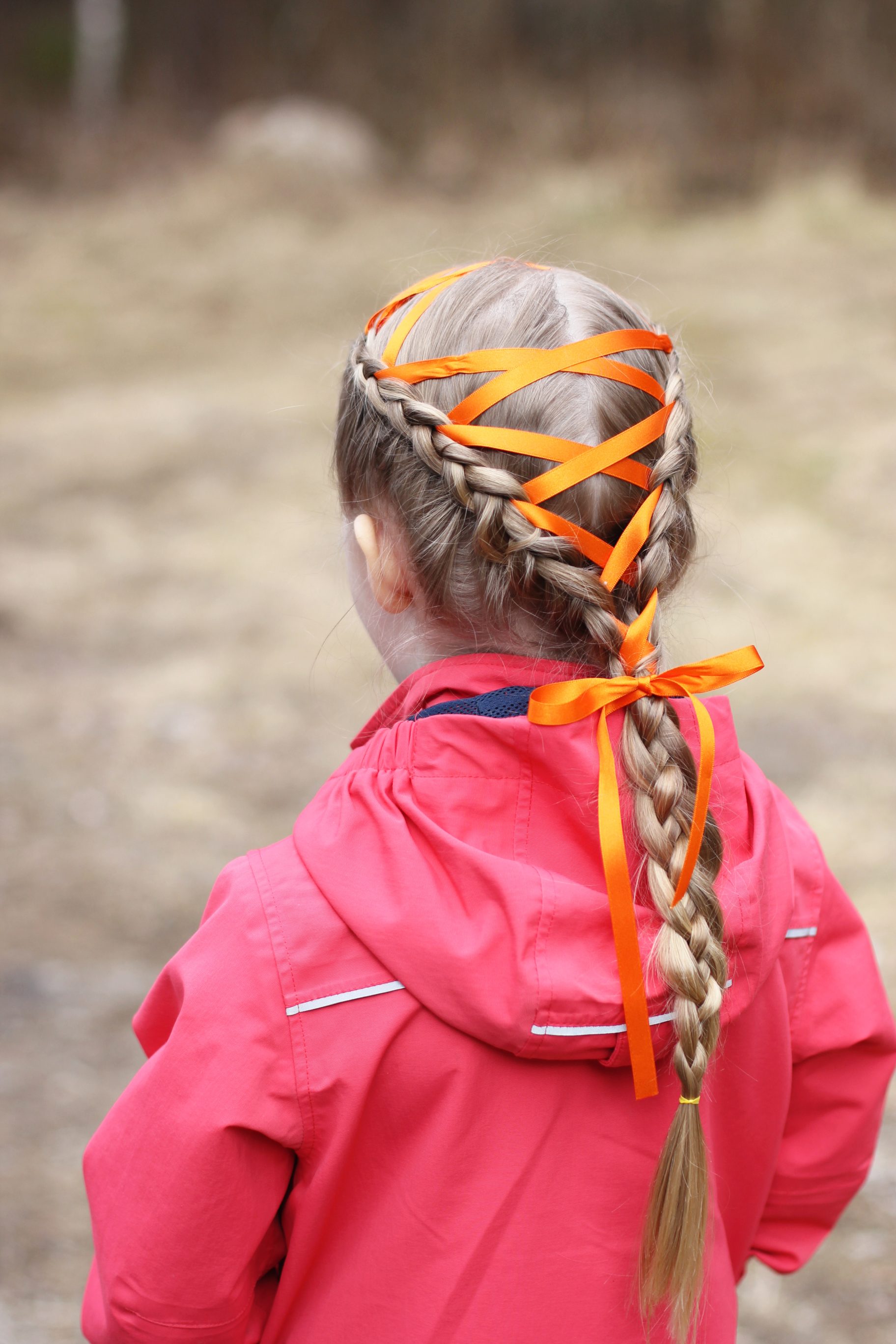 Dutch Braid With Ribbon