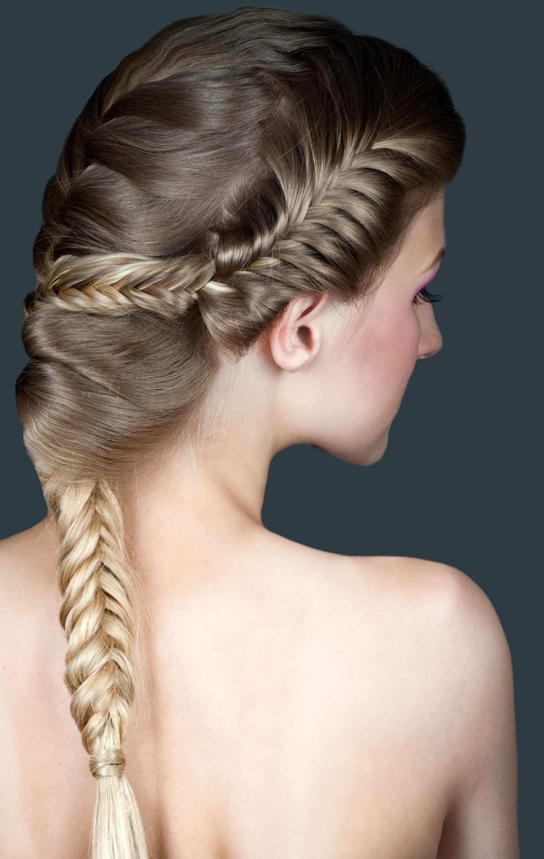 Highlighted Side Fishtail Braids