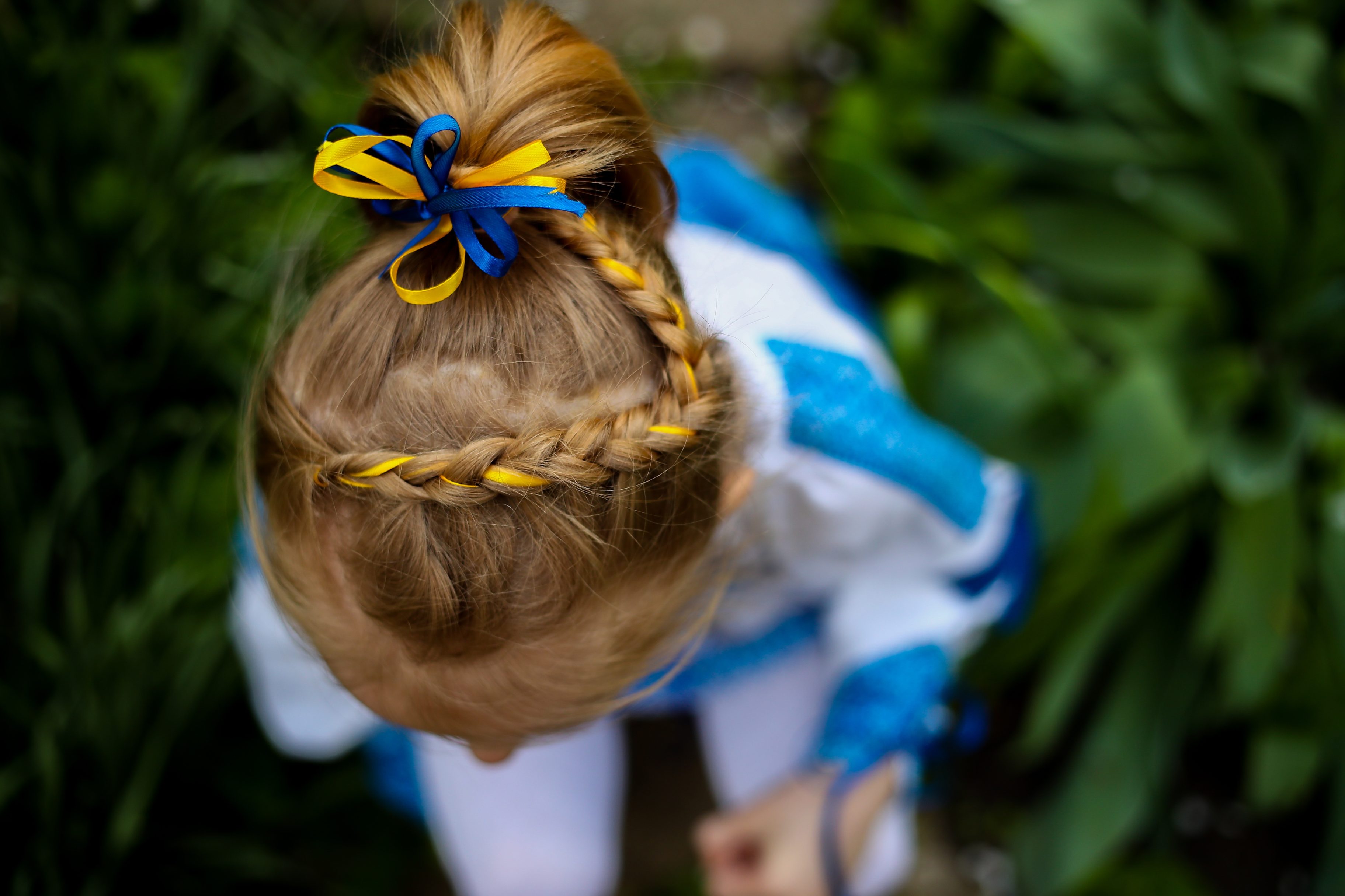 French Braid With Ribbon