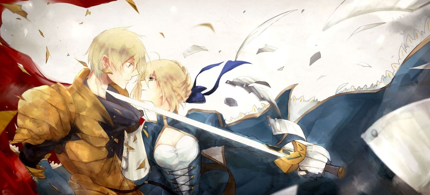 Saber and Gilgamesh
