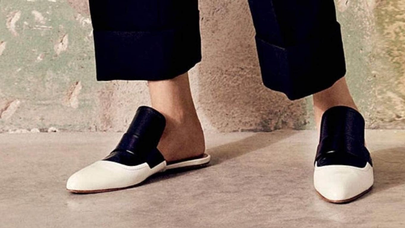 Flat mules can really make a tall girl look shorter. Photo by Marni, via Stuff.