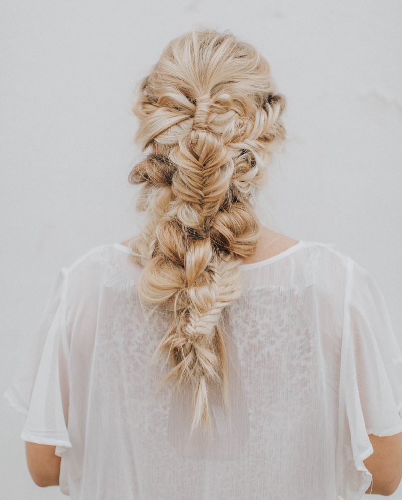 Half-up Fishtail Braid Style
