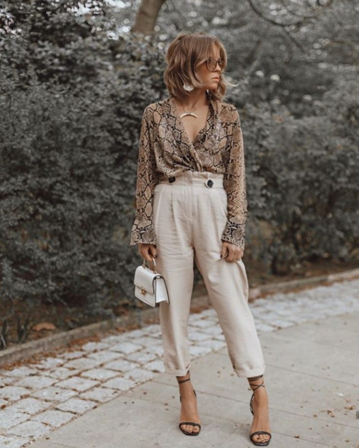 Styling cuffed pants to appear less taller than your true height via Glowing Fem