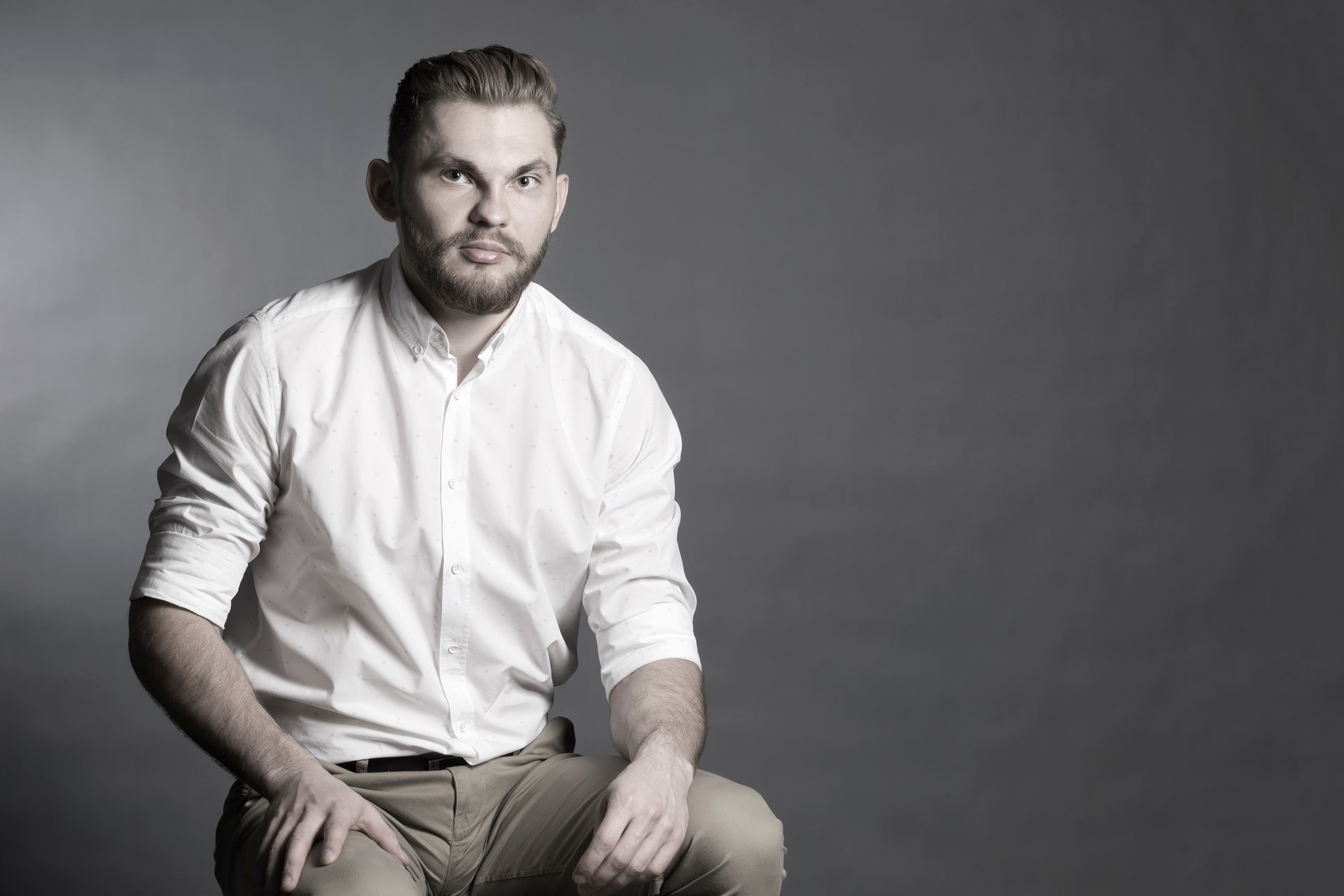 Crisp White Dress Shirt And Dress Pants