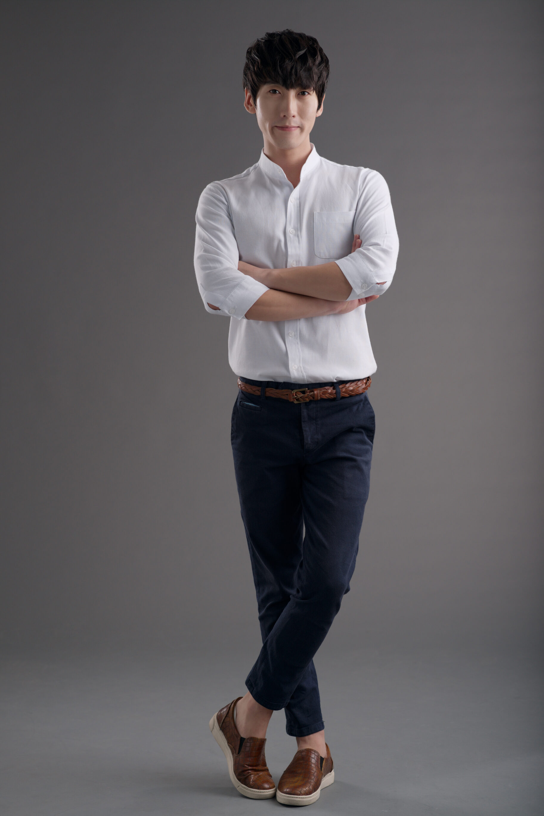 Button-up Shirt With Dress Pants And Dress Shoes