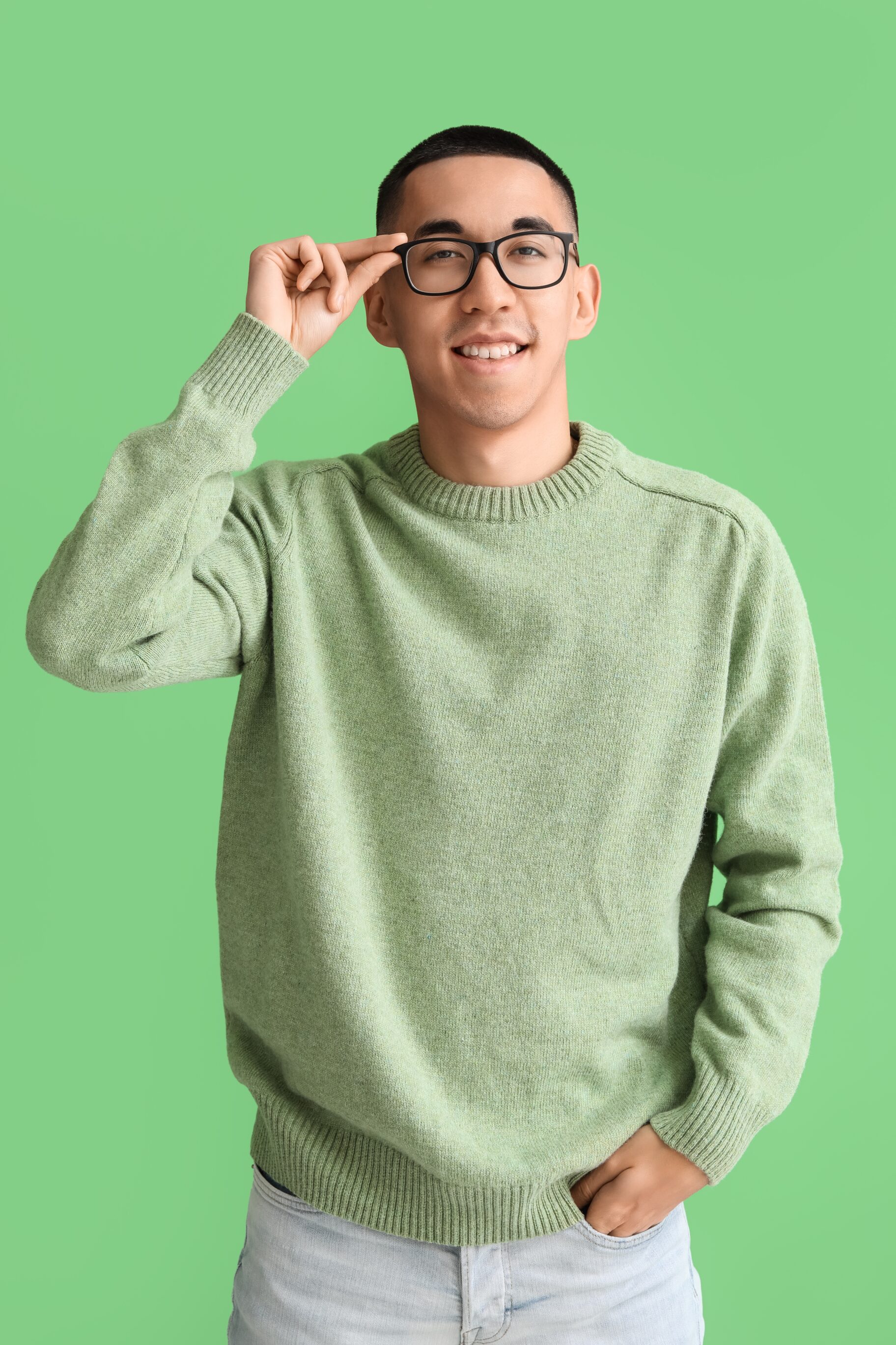 A Knitted Sweater And Jeans