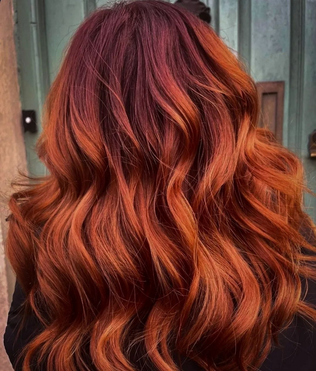 Warm Copper Ombre With Purple Copper