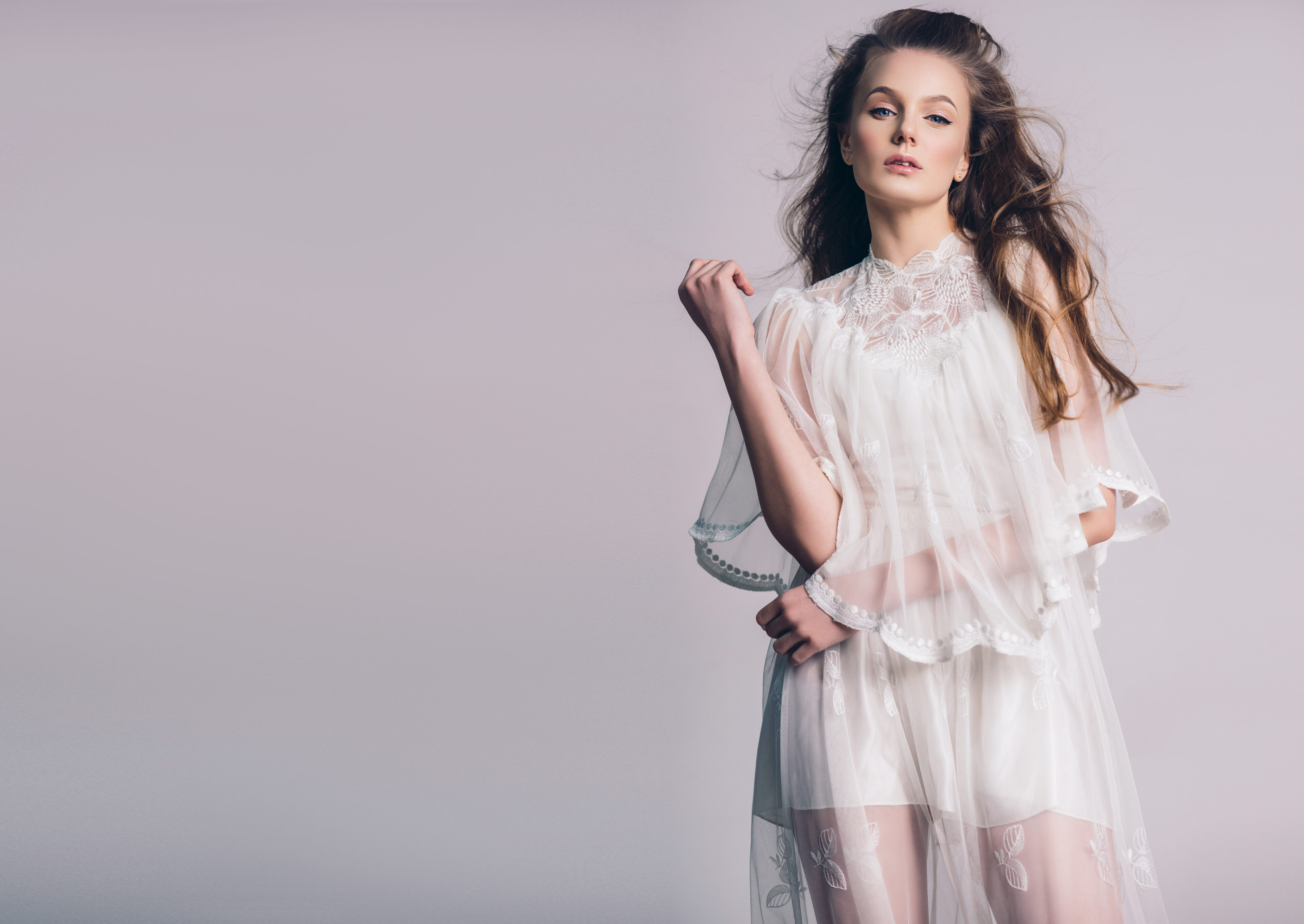 White Sheer Dresses 