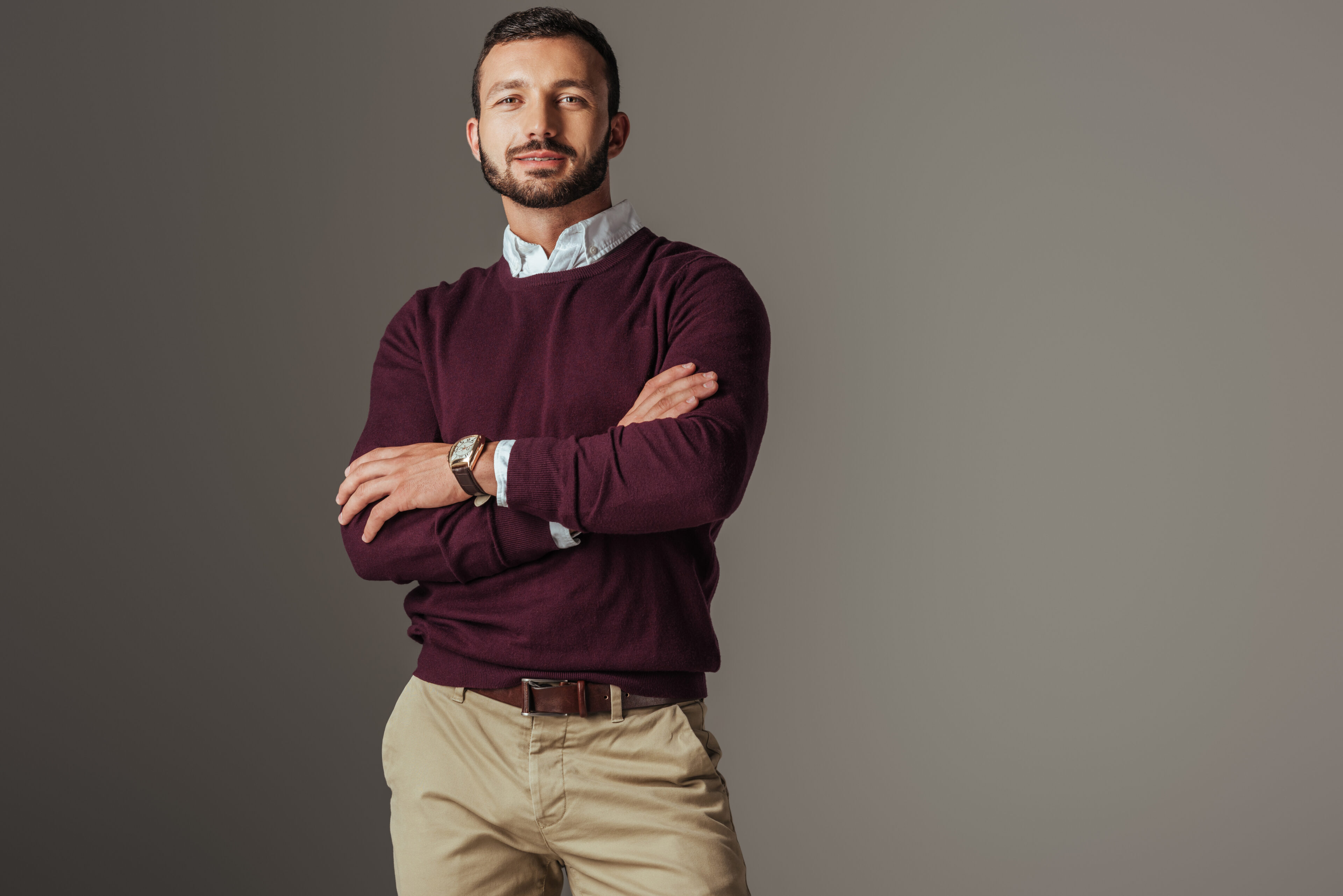  Sweater Over Shirts And Trousers